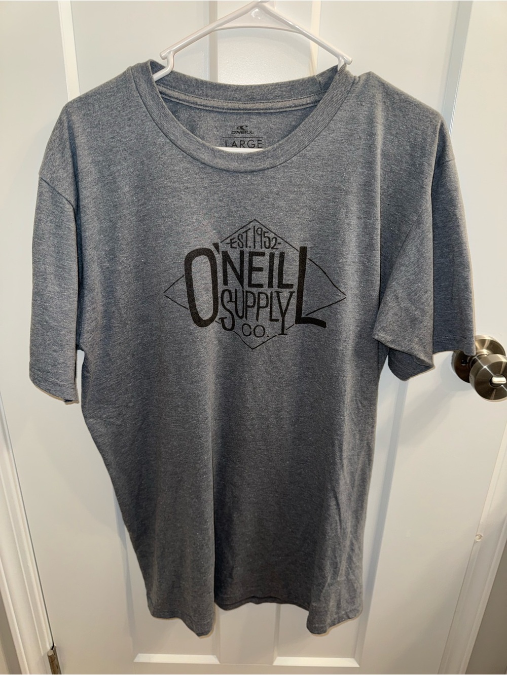 O'Neill Men's Heather Gray Graphic Logo Short Sleeve Tee